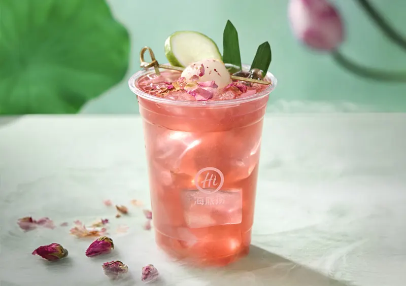 Trà chanh vải hương hoa hồng